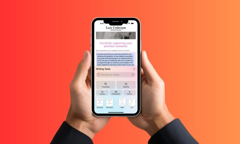 كيفية استخدام أدوات الكتابة المدعومة بالذكاء الاصطناعي في هواتف آيفون  - موقع الخليج الان