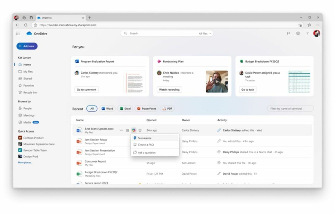 مايكروسوفت تضيف مزايا جديدة إلى ون درايف - موقع الخليج الان