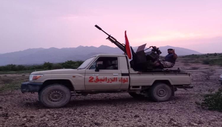 مصدر : أبطال الثاني زرانيق يفشلون تسلل حوثي عدائي شرقي حيس