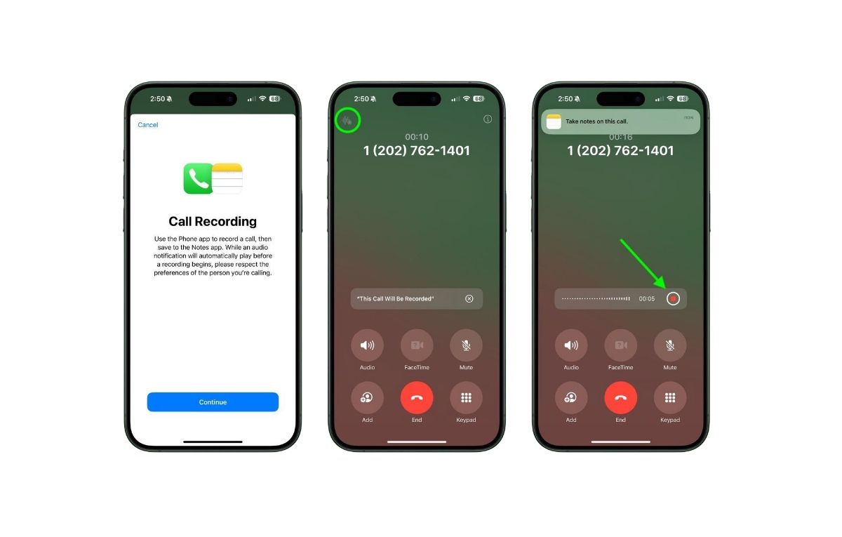 كيفية تسجيل المكالمات الهاتفية ونسخها في تحديث iOS 18.1 - موقع الخليج الان