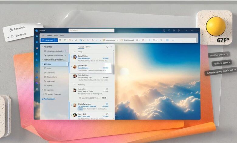 مايكروسوفت تتيح تخصيص مظهر Outlook بالذكاء الاصطناعي - موقع الخليج الان