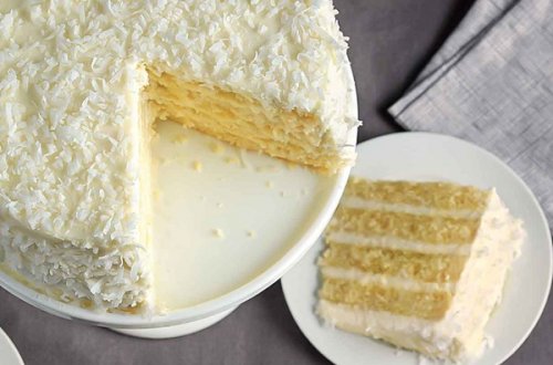 كيكة حليب جوز الهند الباردة مسقسقة بالحليب بتبرد على قلبكم ترند فيس بوك