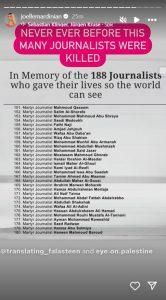 جويل ماردينيان في منشور مؤثر: فقدوا حياتهم حتى نتمكن من رؤية الحقيقة