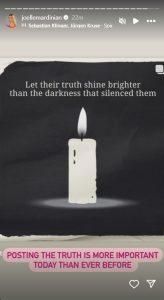 جويل ماردينيان في منشور مؤثر: فقدوا حياتهم حتى نتمكن من رؤية الحقيقة