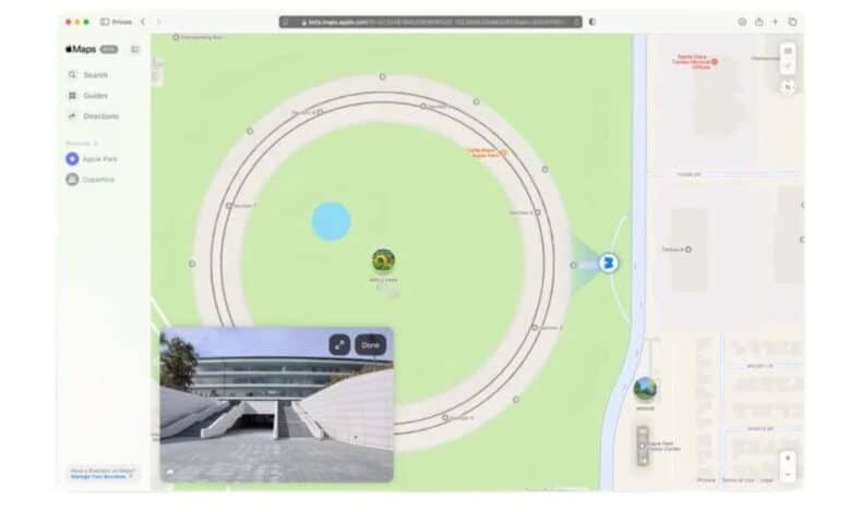 آبل تتيح ميزة “انظر في الأنحاء” في خرائطها في الويب - موقع الخليج الان