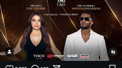 23 أغسطس.. محمد رمضان وهيفاء وهبي يحييان حفل غنائي في لبنان - الخليج الان