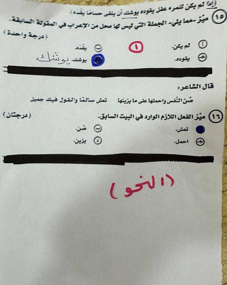 اعرف درجتك كام.. حل امتحان اللغة العربية للثانوية العامة 2025 بالكامل وإجابة المقالي - الخليج الان