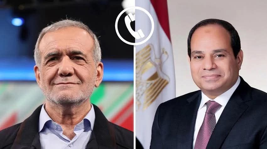 الرئيس السيسي لـ نظيره الإيراني: نؤكد على رفض مصر للهجوم الصاروخي الإيراني الذي استهدف قطر - الخليج الان