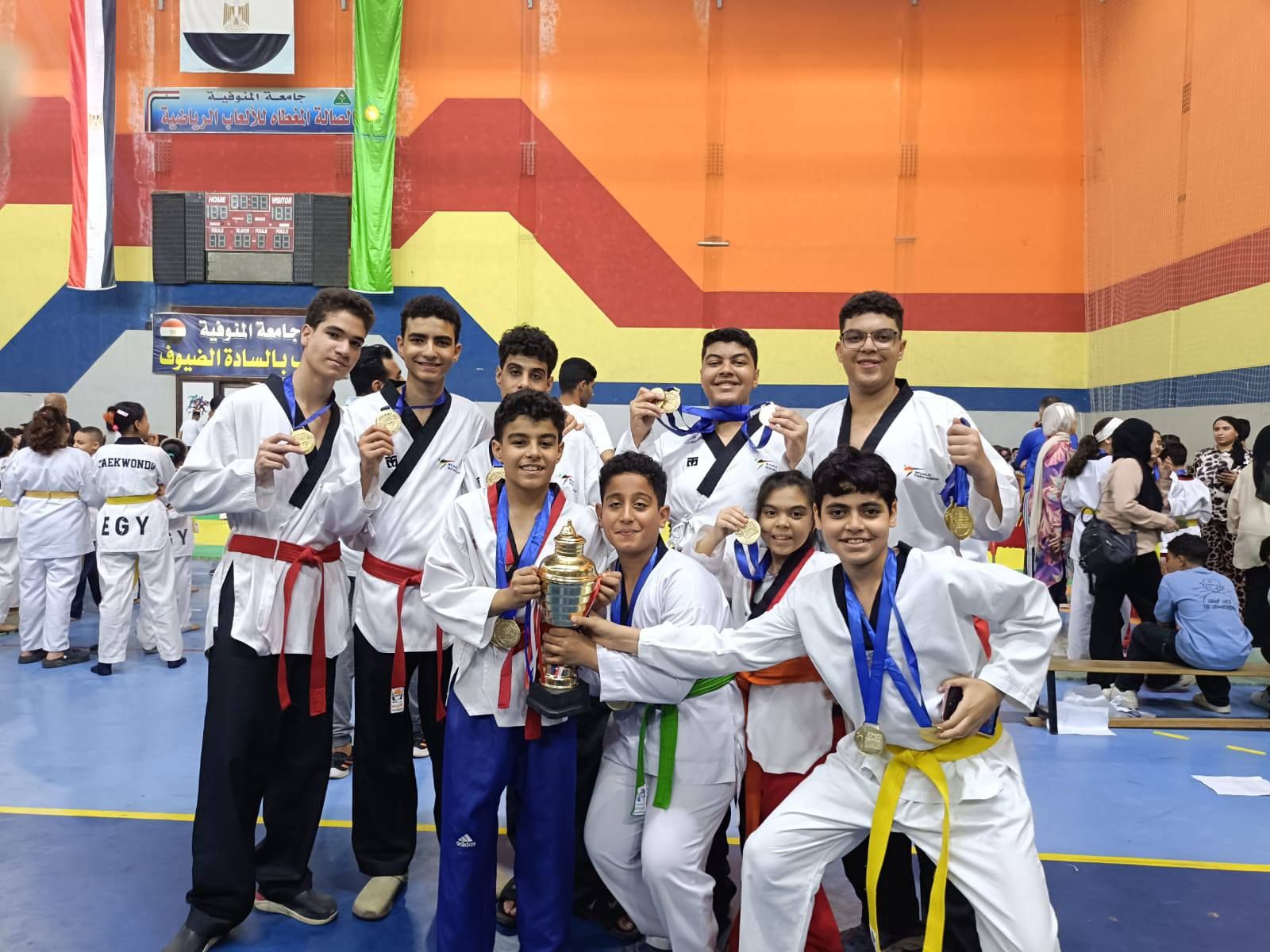 67 ميدالية متنوعة.. تايكوندو نادي الحوار يحصد الذهب في بطولة وسط الدلتا - الخليج الان