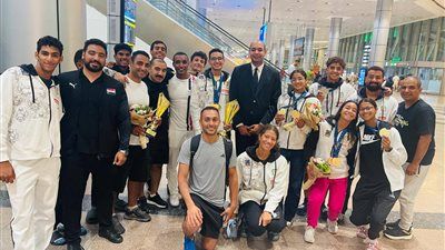 وزير الرياضة يهنئ أبطال الخماسي الحديث عبر تقنية الفيديو كونفرانس بعد سيطرتهم على بطولة العالم للناشئين بالمجر - الخليج الان