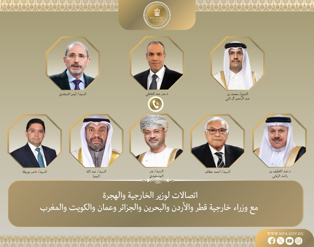 «تعزيز العمل المشترك».. اتصالات هاتفية بين وزير الخارجية ونظرائه العرب حول مستجدات الأوضاع في غزة - الخليج الان