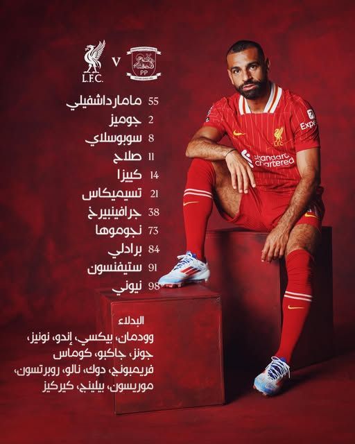 صلاح أساسي.. تشكيل ليفربول الرسمي لمواجهة بريستون نورث إند ودياً - الخليج الان