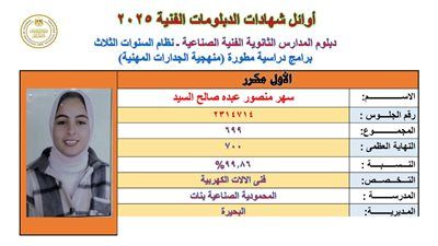 الآن سجل رقم جلوسك.. نتيجة الدبلومات الفنية 2025 فى أقل من دقيقة - الخليج الان