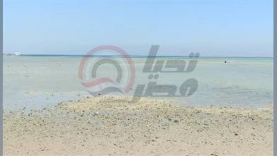 ظاهرة المد والجزر تتسبب في تراجع مياه البحر بالغردقة - الخليج الان