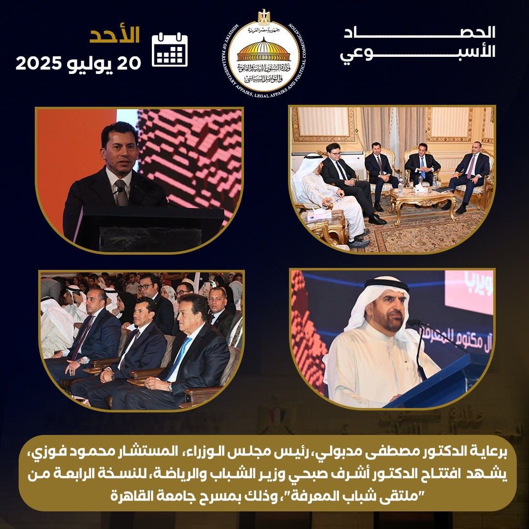 حصاد أسبوعي.. الوزير فوزي يشارك في فعاليات شبابية ويؤكد على الشراكة المجتمعية والتواصل المؤسسي - الخليج الان