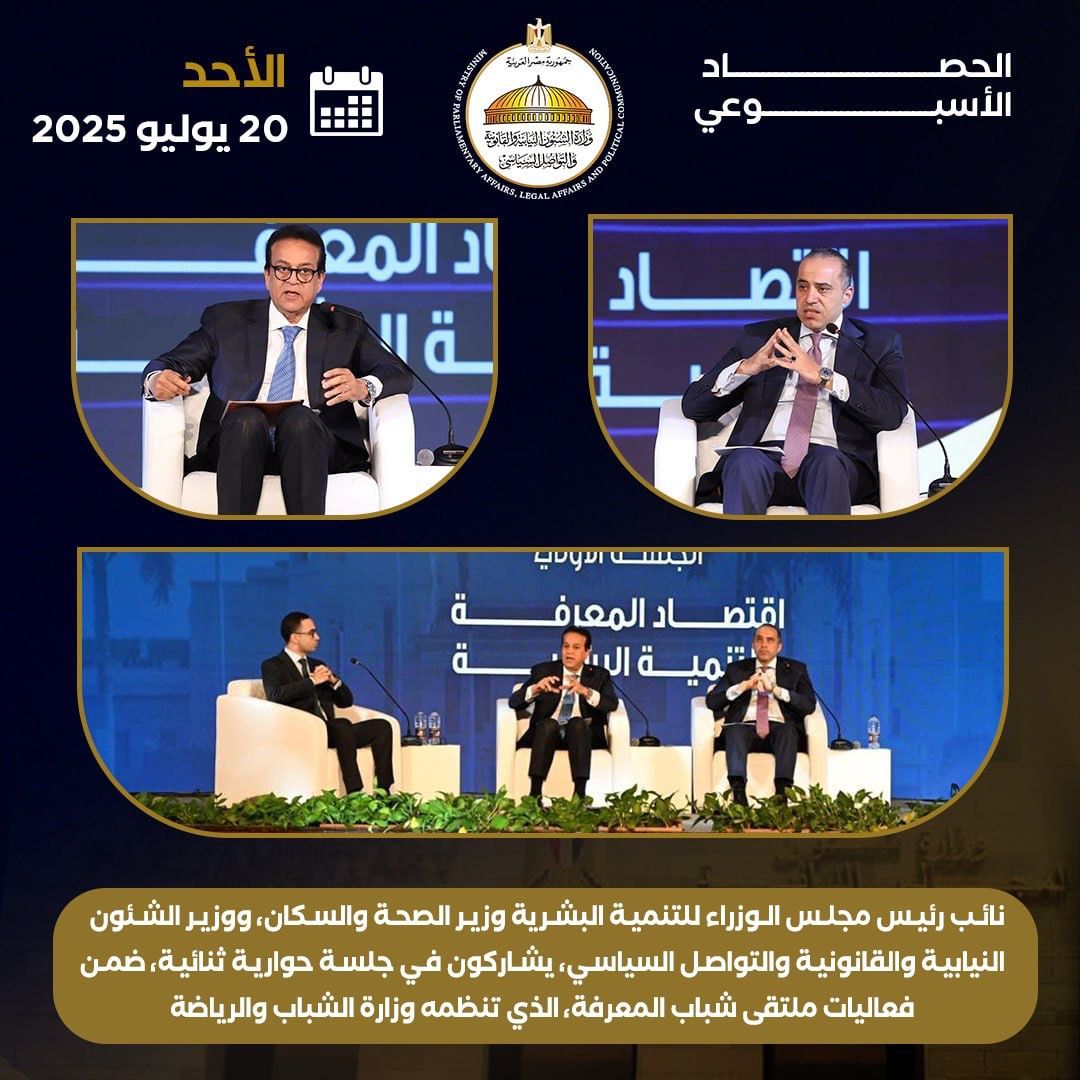 حصاد أسبوعي.. الوزير فوزي يشارك في فعاليات شبابية ويؤكد على الشراكة المجتمعية والتواصل المؤسسي - الخليج الان