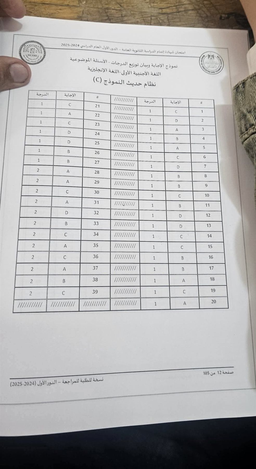 قبل التظلم.. اطلع على النموذج الرسمي فى مادة اللغة العربية واللغة الإنجليزية 2025 لطلاب الثانوية العامة - الخليج الان