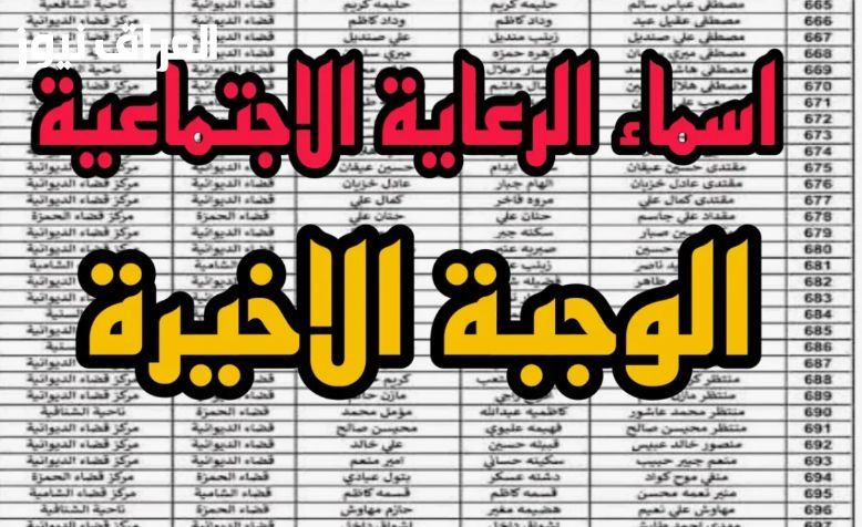 الكشف المرتقب.. أسماء المشمولين بالوجبة الأخيرة في العراق 2025 قبل نهاية الدعم