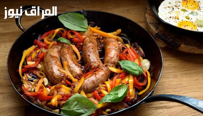 ساندوتش لذيذ..طريقة تحضير السجق مع خبز بلدي طازج