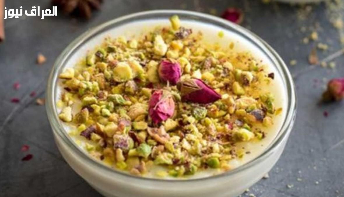 حلى بارد..عمل رز بالحليب والمكسرات بنكهة الفانيليا والعسل
