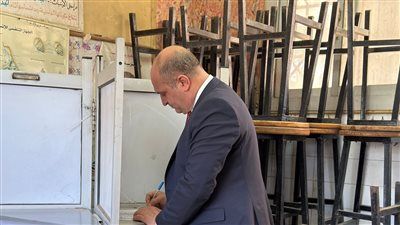 نائب التنسيقية أحمد رمزي يدلى بصوته في انتخابات الشيوخ 2025 - الخليج الان