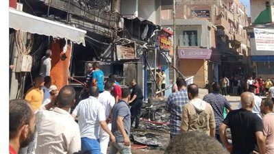 إصابة 10 أشخاص في حريق مطعم كشري بالباجور - الخليج الان