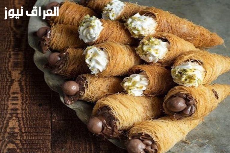 الكنافة الملفوفة بالمكسرات والشربات الخفيف.. الطريقة اللي بيعملوها في محلات الحلو المشهورة