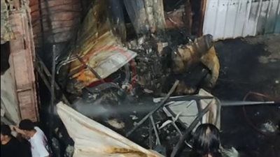 رفع آثار حريق محلات شبرا الخيمة - الخليج الان