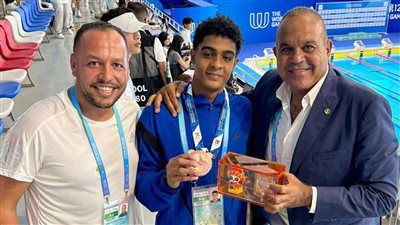 طارق حسن يتوج ببرونزية في السباحة بالزعانف بدورة الالعاب العالمية في الصين - الخليج الان