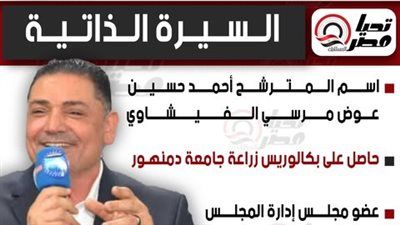 تليجراف الخليج ينشر السيرة الذاتية للنائب أحمد الفيشاوي بانتخابات الشيوخ 2025 - الخليج الان