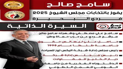 تليجراف الخليج ينشر السيرة الذاتية للنائب سامح صالح يفوز بانتخابات مجلس الشيوخ 2025 - الخليج الان