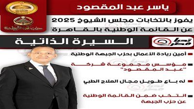 تليجراف الخليج ينشر السيرة الذاتية للنائب ياسر عبد المقصود عضو مجلس الشيوخ 2025 - الخليج الان