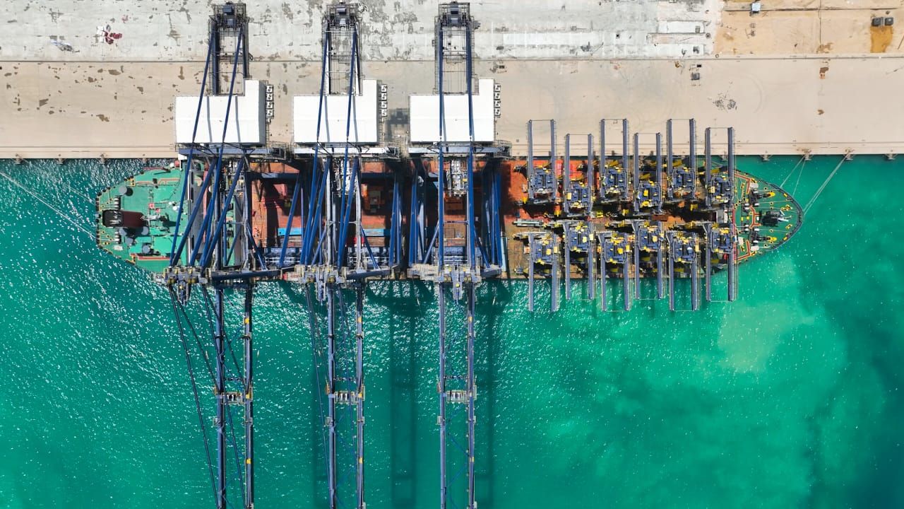 كامل الوزير يتابع تنفيذ مشروع تطوير ميناء السخنة ويشهد وصول أوناش عملاقة لمحطة هاتشيسون الآلية بالكامل - الخليج الان