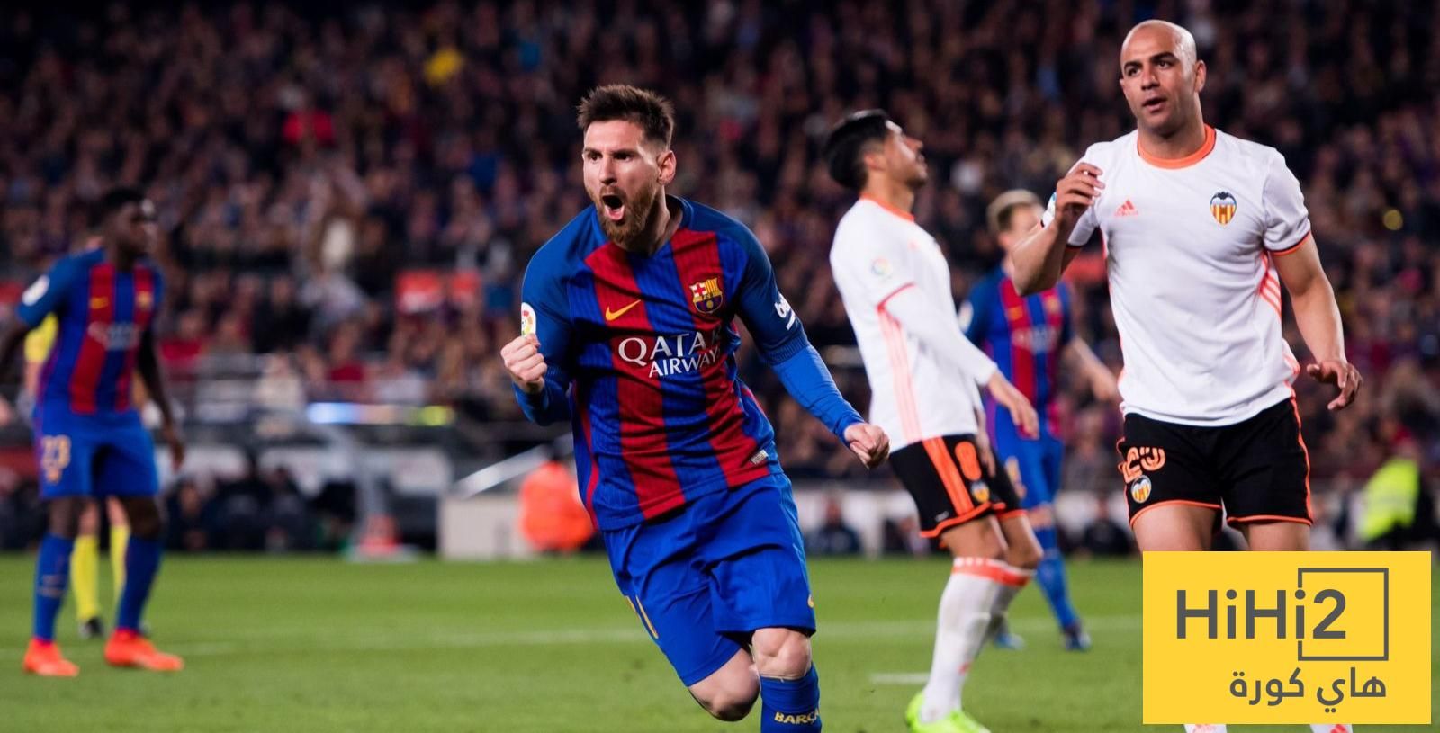ميسي يتصدر قائمة هدافي مواجهات برشلونة وفالنسيا