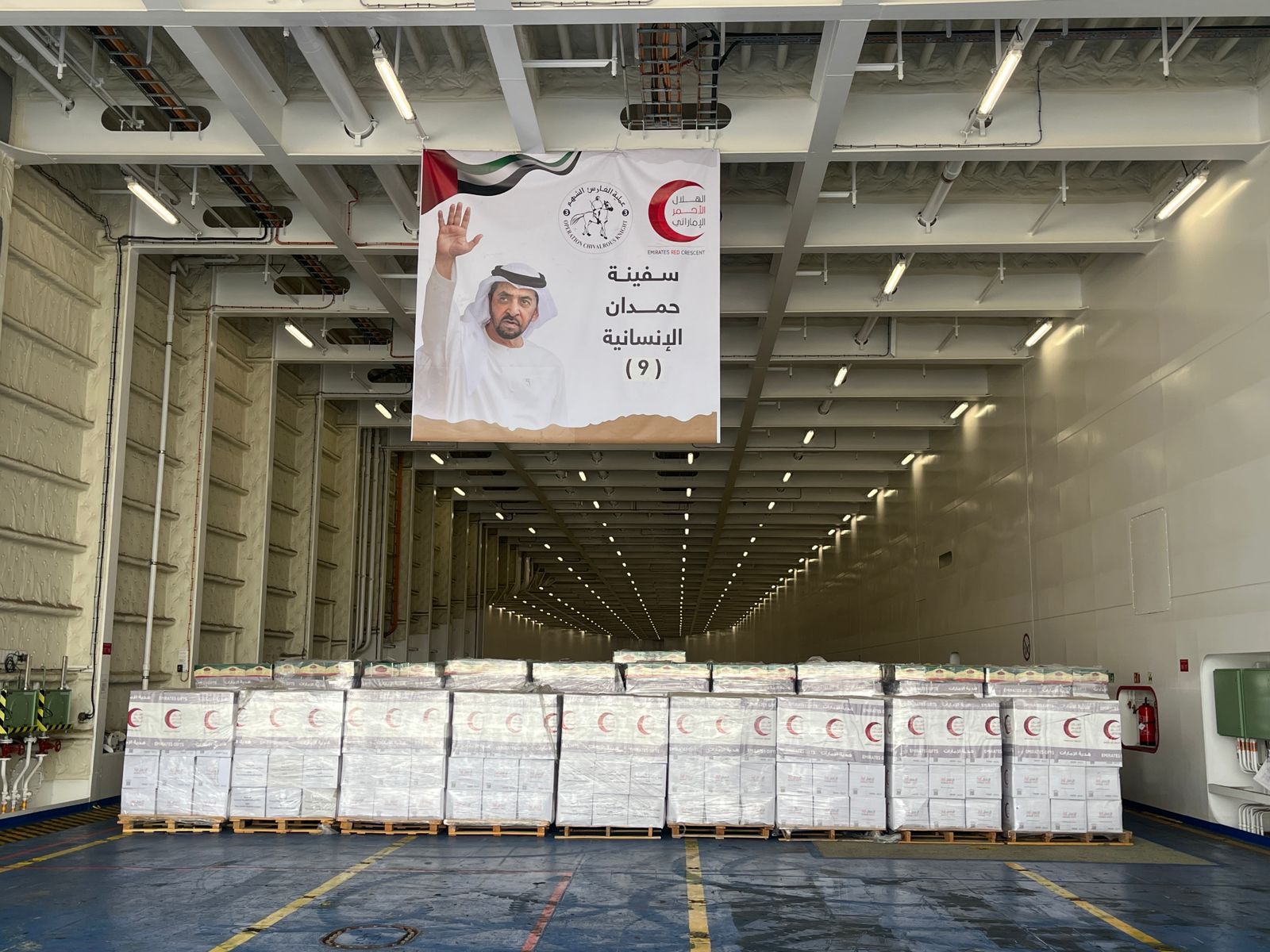 وفد إماراتي رفيع المستوى يستقبل سفينة مساعدات من أبو ظبي في ميناء العريش - الخليج الان