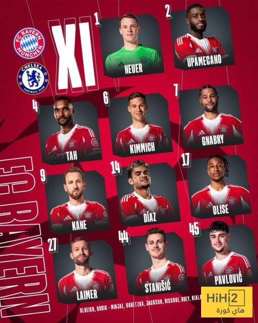 تشكيلة بايرن ميونخ الرسمية ضد تشيلسي في دوري أبطال أوروبا