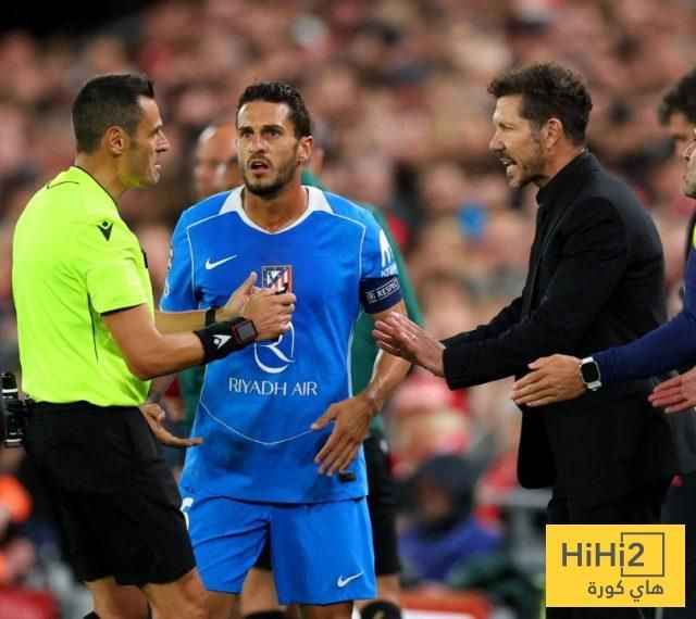 عقوبة مخففة في انتظار سيميوني رغم سلوكه ضد ليفربول