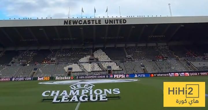 صور.. ملعب نيوكاسل في أتم الجاهزية للقاء برشلونة