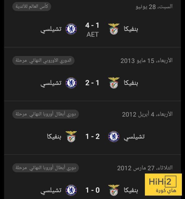 تفوق كاسح لـ تشيلسي أمام بنفيكا