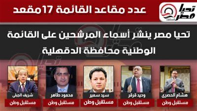 تليجراف الخليج ينشر أبرز المرشحين على القائمة الوطنية لخوض انتخابات النواب 2025 بالدقهلية - الخليج الان