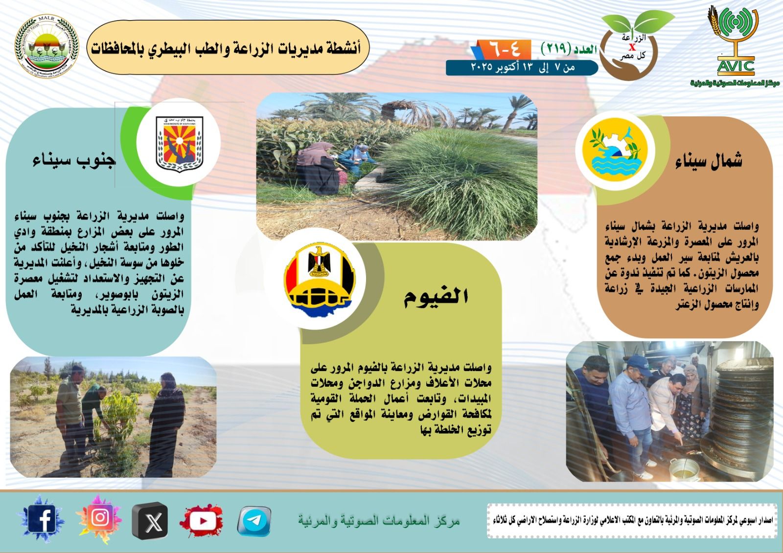 إصدار “الزراعة في كل مصر”.. نظرة شاملة على أنشطة مديريات الزراعة والطب البيطري - الخليج الان