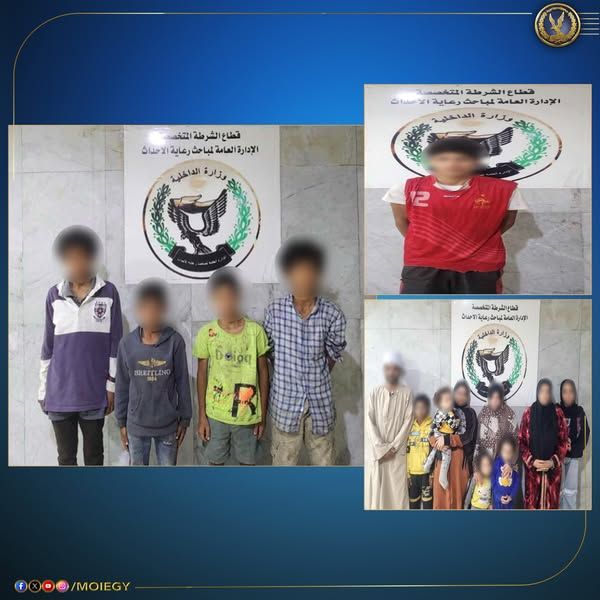ضبط 11 رجل و5 سيدات يقومون بإستغلال الأطفال فى التسول وإستجداء المارة - الخليج الان
