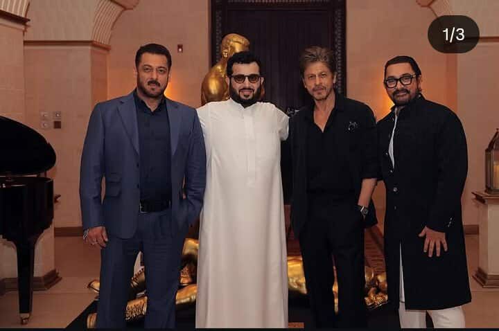 نعمل على مفاجأة كبيرة.. تركي آل الشيخ يجتمع مع مشاهير الهند شاروخان وسليمان خان وعامر خان - الخليج الان