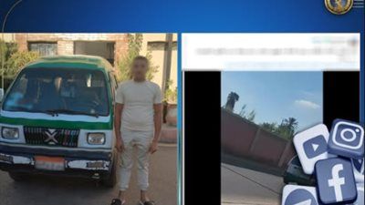 "بيختصر الطريق".. ضبط سائق "فان" قاد عكس الاتجاه في البحيرة - الخليج الان