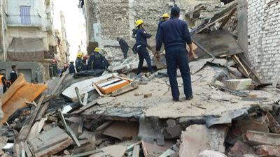 انهيار جزئي لعقار قديم في كرموز بالإسكندرية دون إصابات - الخليج الان