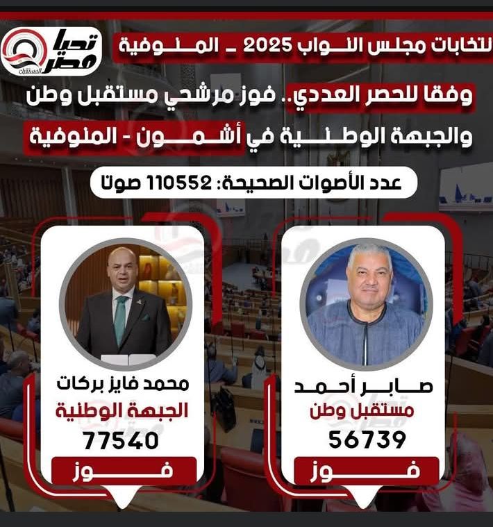 تليجراف الخليج ينشر النتيجة الكاملة للحصر العددي لجولة الإعادة بالمرحلة الثانية - الخليج الان