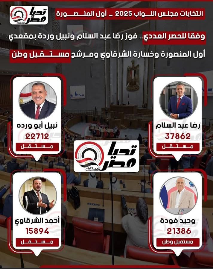 تليجراف الخليج ينشر النتيجة الكاملة للحصر العددي لجولة الإعادة بالمرحلة الثانية - الخليج الان