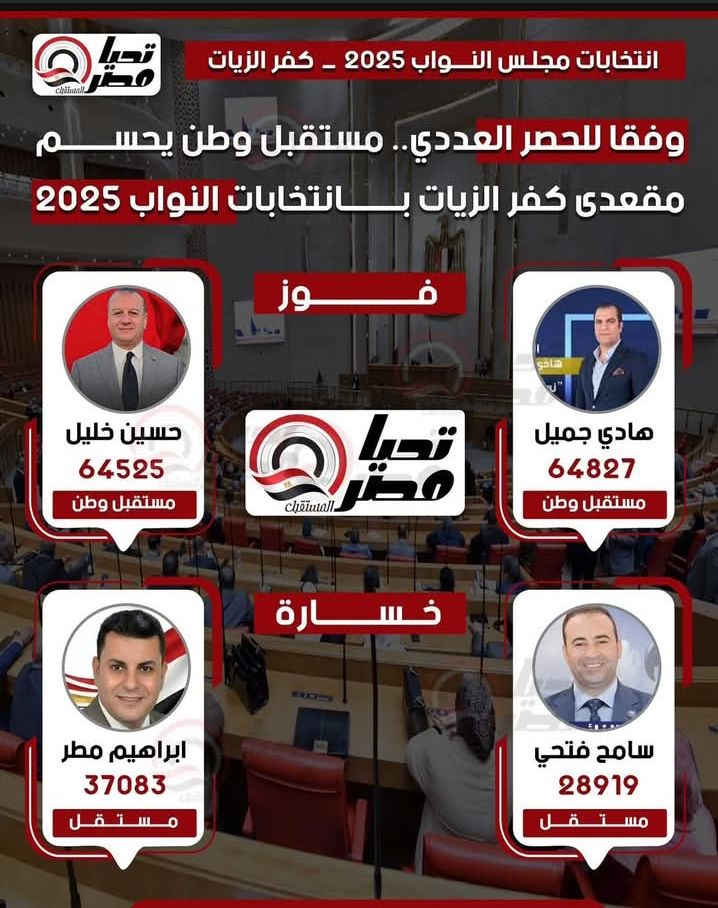 تليجراف الخليج ينشر النتيجة الكاملة للحصر العددي لجولة الإعادة بالمرحلة الثانية - الخليج الان