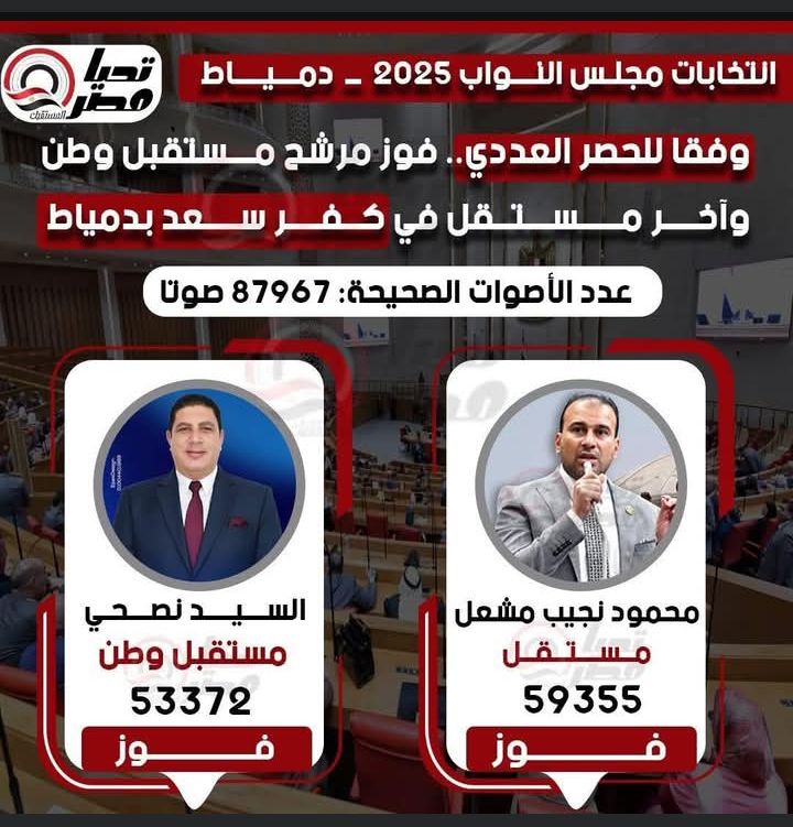 تليجراف الخليج ينشر النتيجة الكاملة للحصر العددي لجولة الإعادة بالمرحلة الثانية - الخليج الان