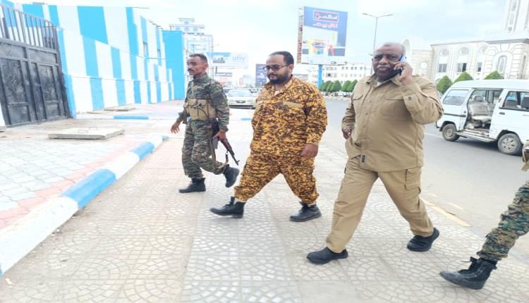 العميد السمنتر والقعشمي يتفقدان المنشآت الحكومية: أمن عدن خط أحمر